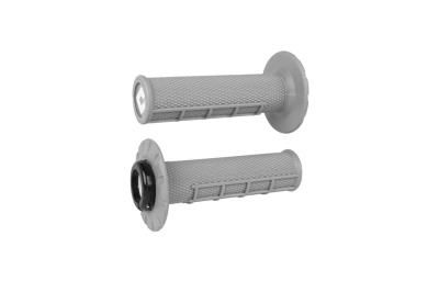 Poign&eacute;es de guidon Odi ATV v2.1 Lock - On semi - gaufr&eacute; gris argent