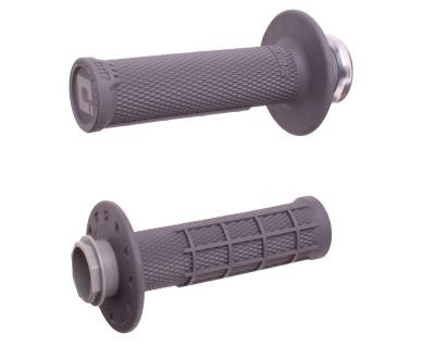 Poignées de guidon Odi Micro-X Lock-On semi-gaufré - graphite/argent