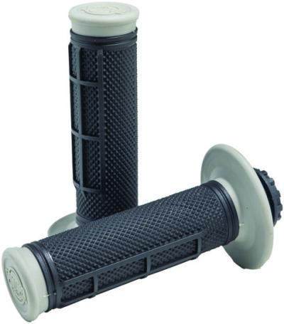 Poign&eacute;es de guidon Pro Taper PT Clamp On 1/2 Waffle Series Noir Gris fonc&eacute; clair