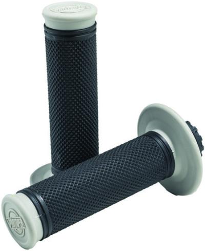 Poign&eacute;es de guidon Pro Taper PT Clamp On Full Diamond Series Noir Gris fonc&eacute; clair