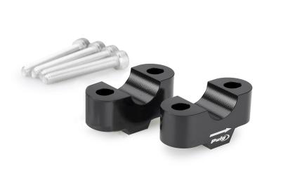 Pontet de guidon Puig Noire Hauteur 20mm diam&egrave;tre 22mm