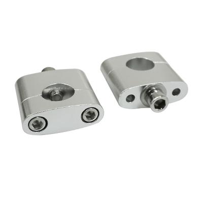 Pontet de guidon Replay UNIVERSEL STANDARD ALU DIAM 22,2mm ENTRAXE 35mm ARGENT VIS INOX M7 H45 x L53 l20 mm PAIRE