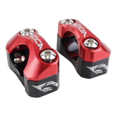 Pontet de guidon Voca Racing UNIVERSEL HB28 V2 ALU CNC ADAPTATEUR DIAM 28,6mm - ROUGE ENTRAXE FIXATION 32,20 A 34,80mm PAIRE