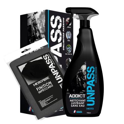 Produit de lavage Unpass Addict sans eau 750ml + Microfibre + Etui/Fourreau