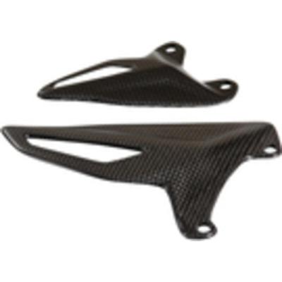 Protection &eacute;chappement LighTech de talon carbone brillant