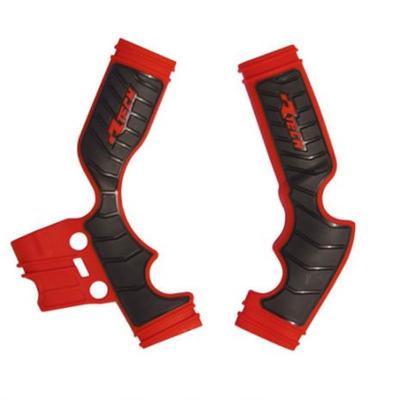 Prot&egrave;ge cadre R-tech bi-matiere Rouge/Noir