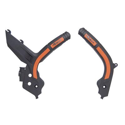 Prot&egrave;ge cadre R-tech bi-matiere noir/orange