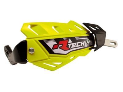 Prot&egrave;ges-mains Racetech FLX int&eacute;gral jaune fluo avec renfort alu