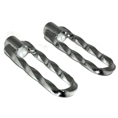 Repose-pieds P2R PILOTE U TORSADE ACIER CHROME