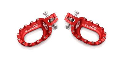 Repose-pieds S3 Curve aluminium rouge