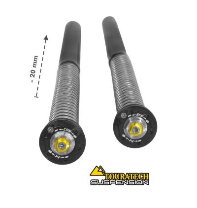 Ressorts de fourche Touratech Cartouche (-20 mm) - Noir - Jaune