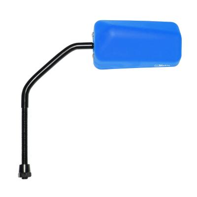 R&eacute;troviseur Replay SCOOT F1 RUBBER MAT BLEU FLUO DIAM 8 REVERSIBLE x1 TIGE LONGUE