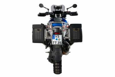 Sacoches cavali&egrave;res Touratech TRAVEL 40/40 - Support gris inclus - Noir