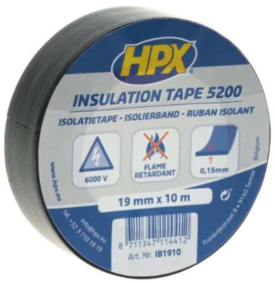 Scotch Hpx Ruban isolant 5200 19 mm x 10 m Noir mat