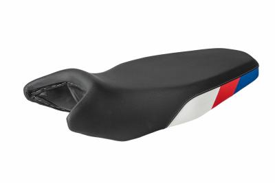 Selle confort Touratech Red blue Fresh Touch chauff&eacute;e - Haute