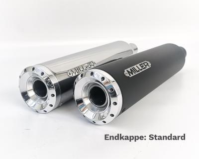 Silencieux Miller Exhaust Noir Embout Standard Poli