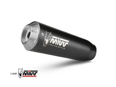 Silencieux Mivv X-M1 inox brossé noir/casquette inox