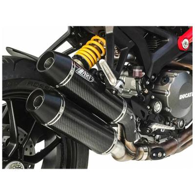 Silencieux Zard Double carbone homologues superposes - embout aluminium titane