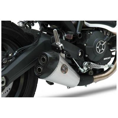 Silencieux Zard bas inox Double - embout carbone noir