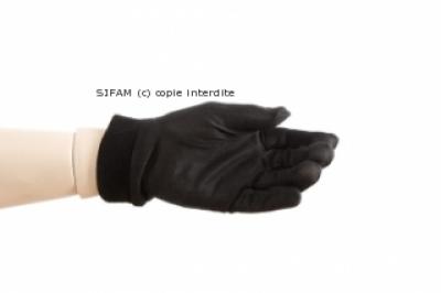 Sous gants en soie noir