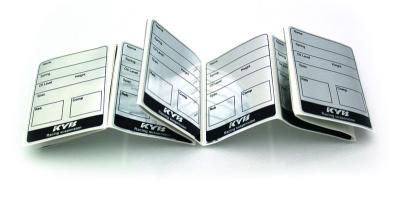 Stickers Kayaba Etiquettes maintenance KYB par 10