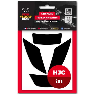 Stickers R&eacute;fl&eacute;chissants Fear The Yellow Bear REPLICA HJC I31