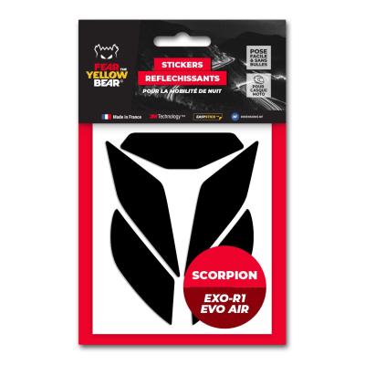 Stickers Réfléchissants Fear The Yellow Bear REPLICA SCORPION EXO R1 EVO AIR