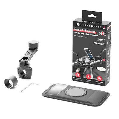 Support Smartphone Shapeheart t&eacute;l&eacute;phone pour guidon de moto PRO BOOST