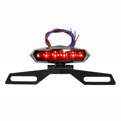 Support de plaque Avoc IMMATRICULATION FEU 50 A BOITE - MOTO LUNAR UNIVERSEL LEDS COUVERCLE FUME - HOMOLOGUE CE