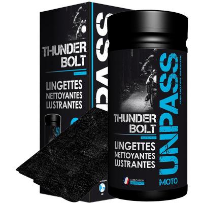 THUNDERBOLT - BOITE DE 80 LINGETTES + MICROFIBRE EN &Eacute;TUI UNPASS