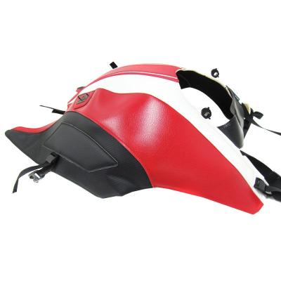 Tapis de r&eacute;servoir Bagster Rouge blanc carbone noir deco blanc/rouge