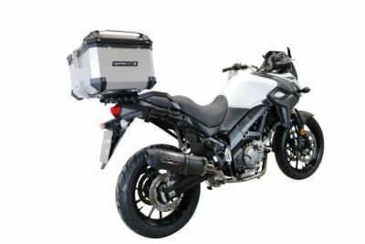 Top case GPR Tech en aluminium,couleur argent plaque montage sp&eacute;cifique incluse