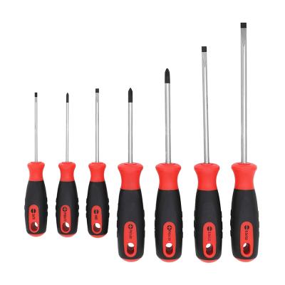 Tournevis P2R TOURNEVIS (JEU DE 7 EN BOITE : 4 PLATS 3 - 4 - 5.5 - 6.5mm + 3 CRUCIFORMES PH0, PH1, PH2) -P2R-
