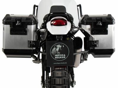 Valise Hepco & Becker Kit complet Xplore avec support Cutout - noir/argent
