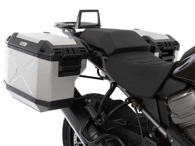 Valise Hepco & Becker Xplorer avec support Cutout - noir/argent