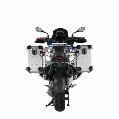 Valise Touratech Kit complet ZEGA Evo 38/38 - Support gris inclus - Anodis&eacute; gris