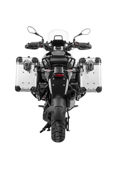 Valise Touratech Kit complet ZEGA Evo 38/38 - Support noir inclus - Anodis&eacute; gris