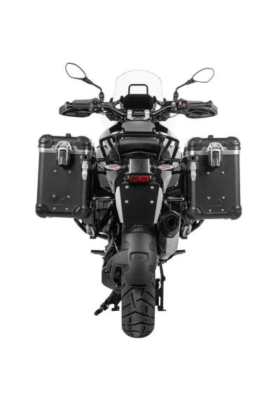 Valise Touratech Kit complet ZEGA Evo 38/38 - Support noir inclus - Anodis&eacute; noir