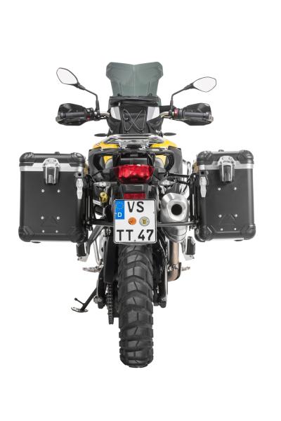 Valise Touratech Kit complet ZEGA Evo 38/45 - Support noir inclus - Anodis&eacute; noir