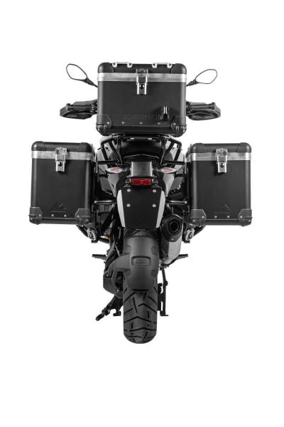 Valise Touratech Kit complet ZEGA Pro 45/45 - Support noir inclus - Anodis&eacute; noir