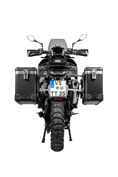 Valise Touratech ZEGA Pro 31/38 - Support gris inclus - Anodis&eacute; noir